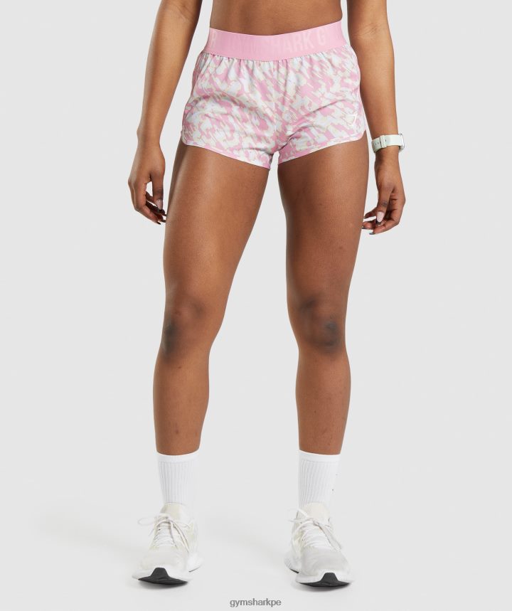 Gymsharkshorts de entrenamiento holgados mujer estampado rosa PFTJ2N89 ropa