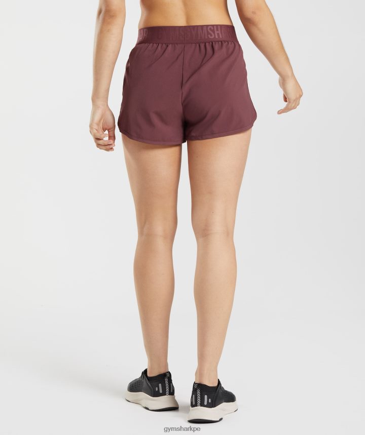 Gymsharkshorts de entrenamiento holgados mujer marrón cereza PFTJ2N76 ropa