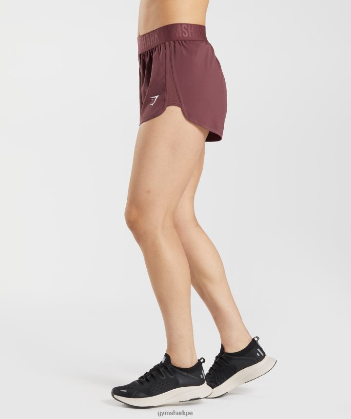 Gymsharkshorts de entrenamiento holgados mujer marrón cereza PFTJ2N76 ropa