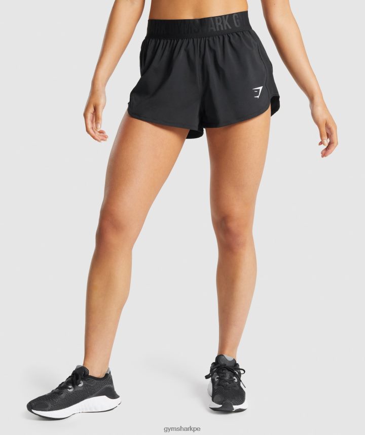 Gymsharkshorts de entrenamiento holgados mujer negro PFTJ2N6 ropa