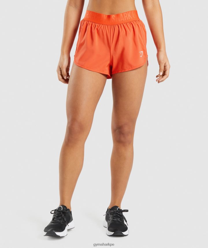 Gymsharkshorts de entrenamiento holgados mujer papaya naranja PFTJ2N80 ropa