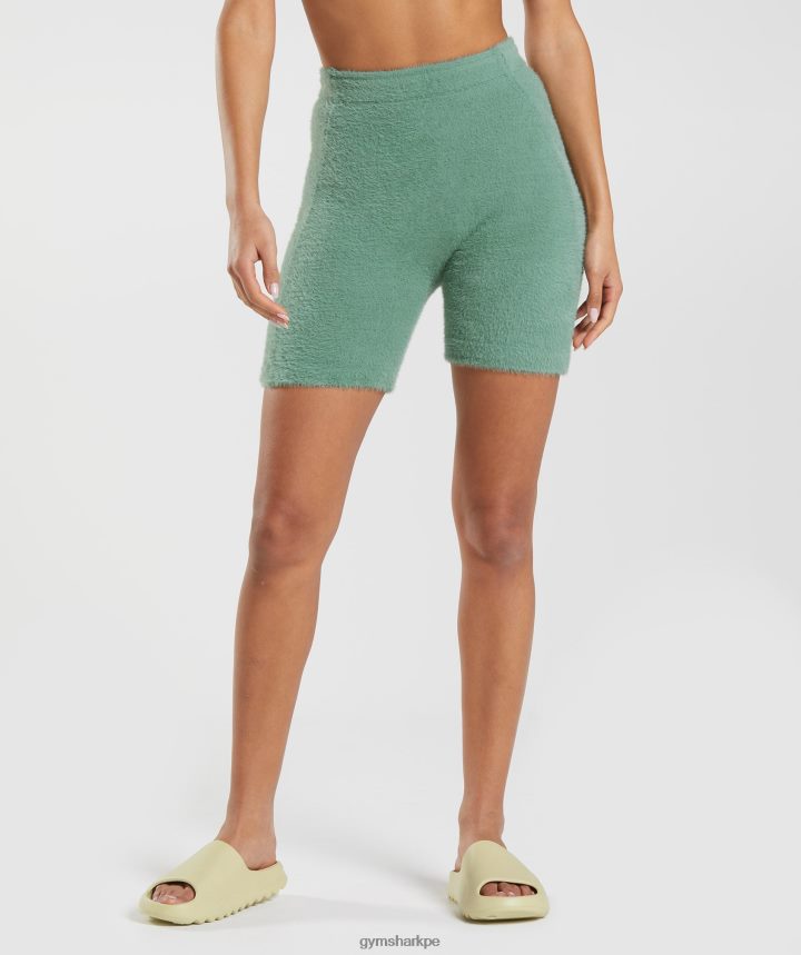 Gymsharkshorts de punto con pestañas whitney mujer hoja verde PFTJ2N75 ropa