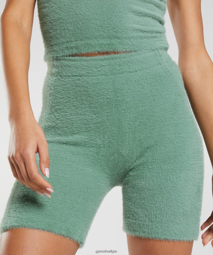 Gymsharkshorts de punto con pestañas whitney mujer hoja verde PFTJ2N75 ropa