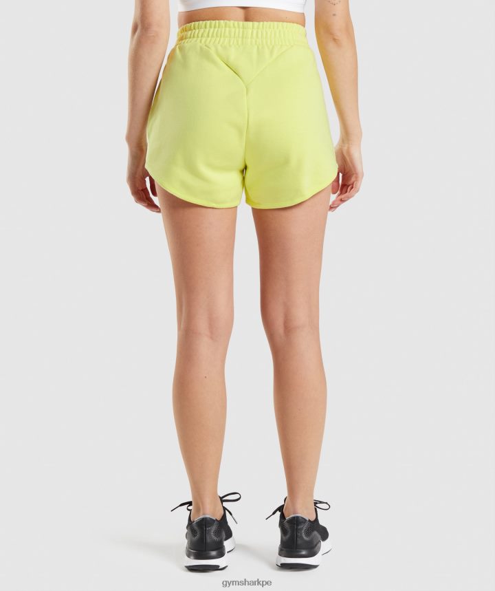 Gymsharkshorts deportivos de entrenamiento mujer luciérnaga verde PFTJ2N49 ropa