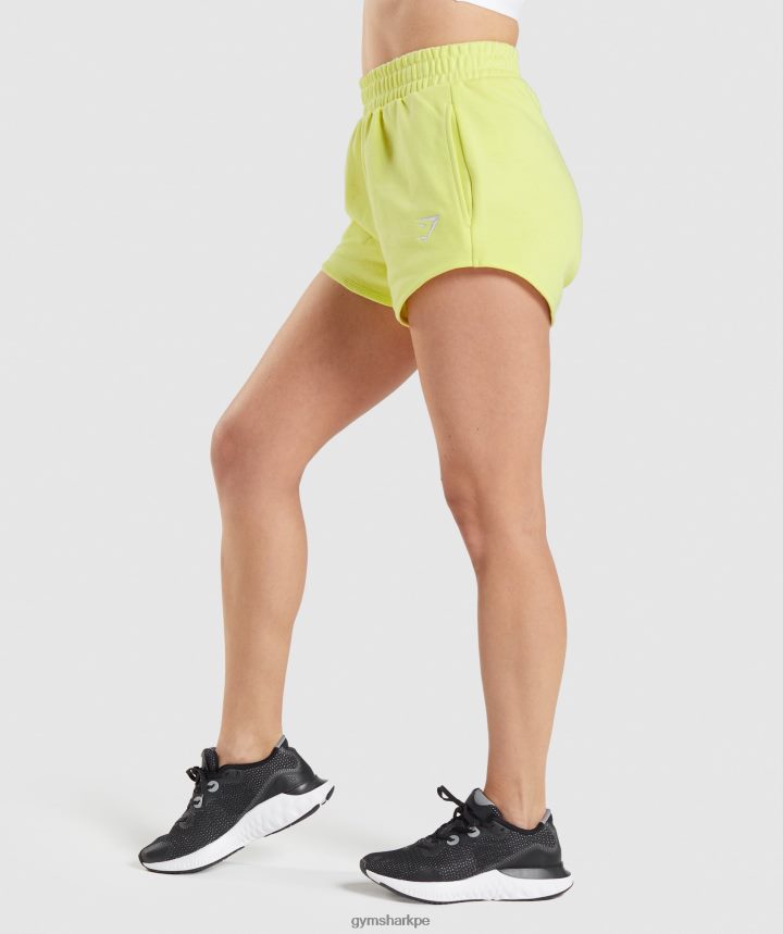 Gymsharkshorts deportivos de entrenamiento mujer luciérnaga verde PFTJ2N49 ropa