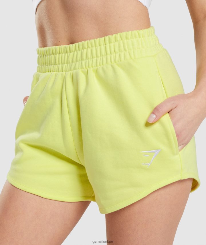 Gymsharkshorts deportivos de entrenamiento mujer luciérnaga verde PFTJ2N49 ropa