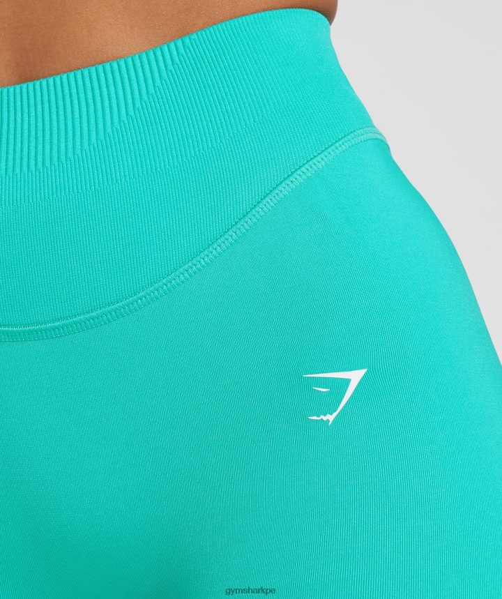 Gymsharkshorts deportivos sin costuras mujer paraíso azul PFTJ2N27 ropa