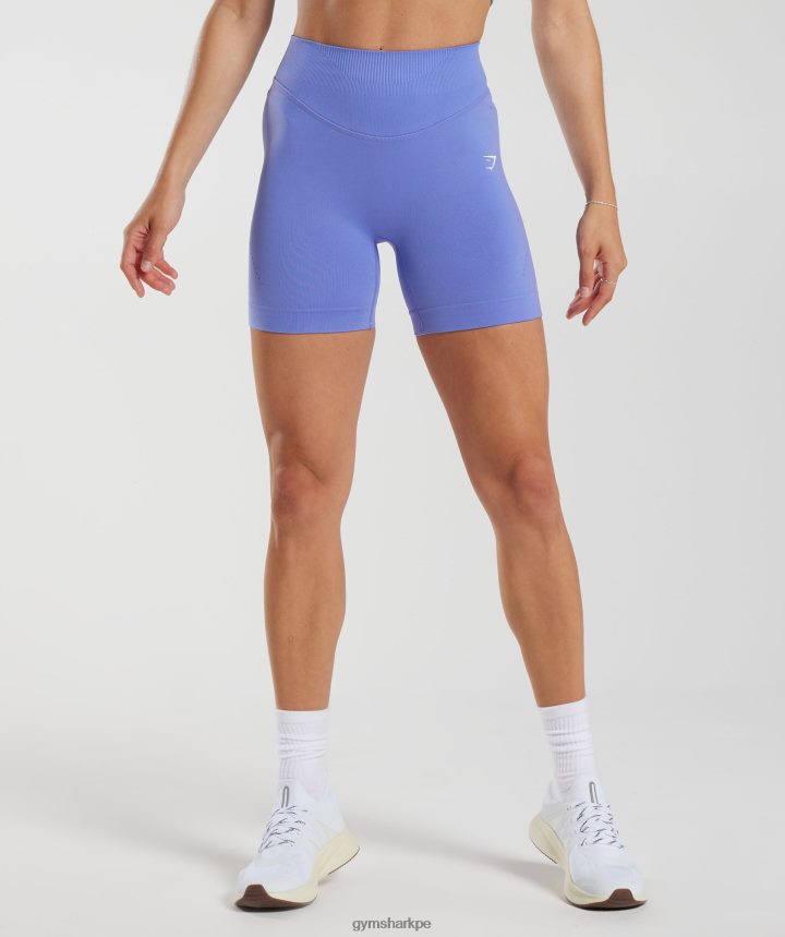 Gymsharkshorts deportivos sin costuras mujer uva azul PFTJ2N17 ropa