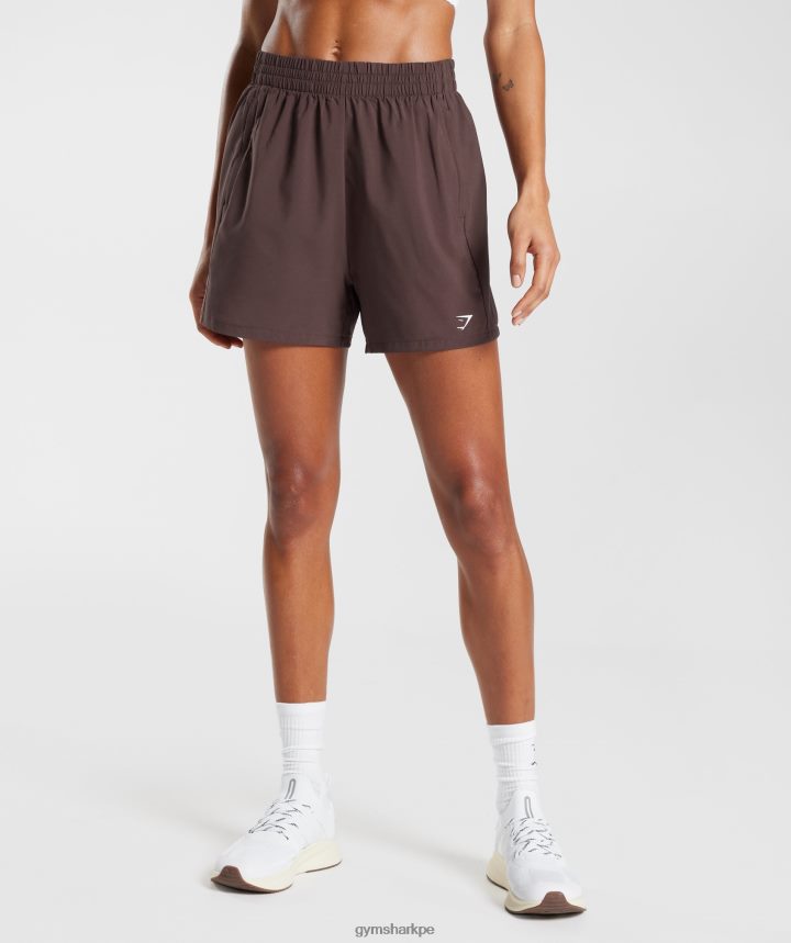 Gymsharkshorts tejidos con bolsillo mujer chocolate Cafe PFTJ2N44 ropa