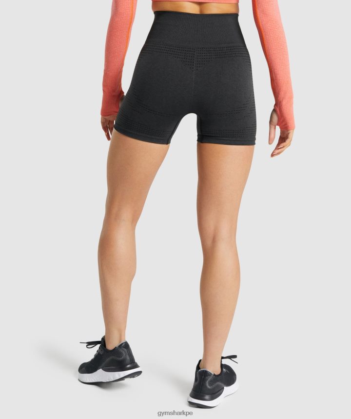 Gymsharkshorts vitales sin costuras 2.0 mujer marga negra PFTJ2N2 ropa