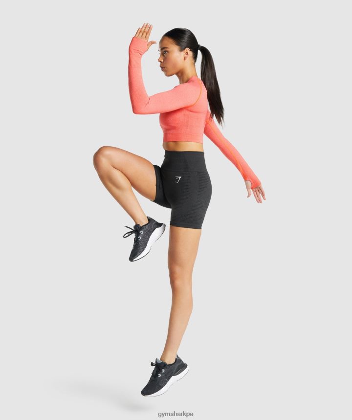 Gymsharkshorts vitales sin costuras 2.0 mujer marga negra PFTJ2N2 ropa