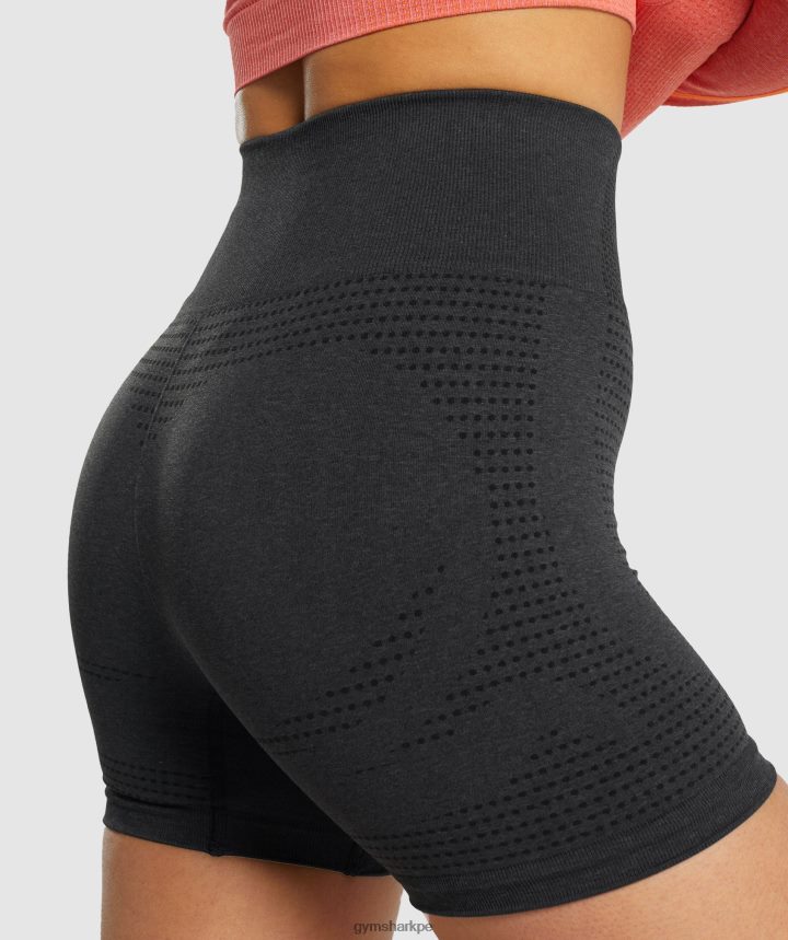 Gymsharkshorts vitales sin costuras 2.0 mujer marga negra PFTJ2N2 ropa