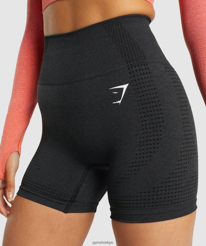 Gymsharkshorts vitales sin costuras 2.0 mujer marga negra PFTJ2N2 ropa