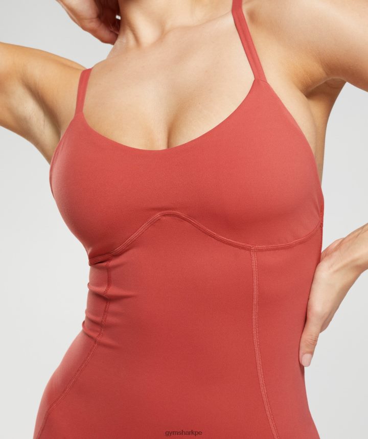 Gymsharktiras todo en uno mujer rojo secado al sol PFTJ2N66 ropa