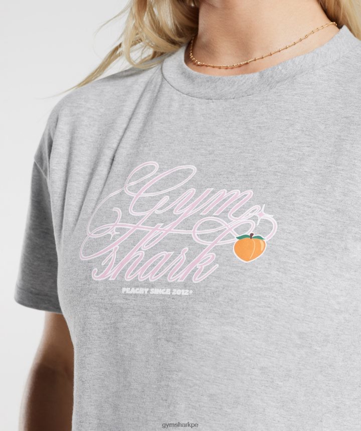 Gymsharktop midi de durazno fuerte mujer marga gris claro PFTJ2N427 ropa
