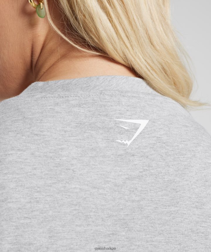 Gymsharktop midi de durazno fuerte mujer marga gris claro PFTJ2N427 ropa