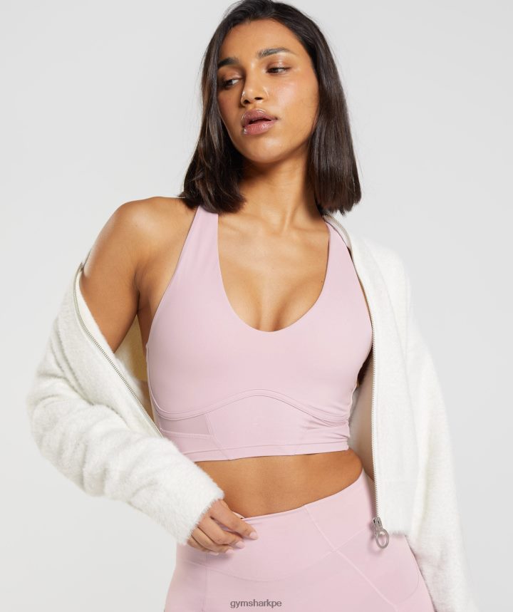 Gymsharkchamarra tejida con pestañas whitney mujer tragaluz blanco PFTJ2N409 ropa