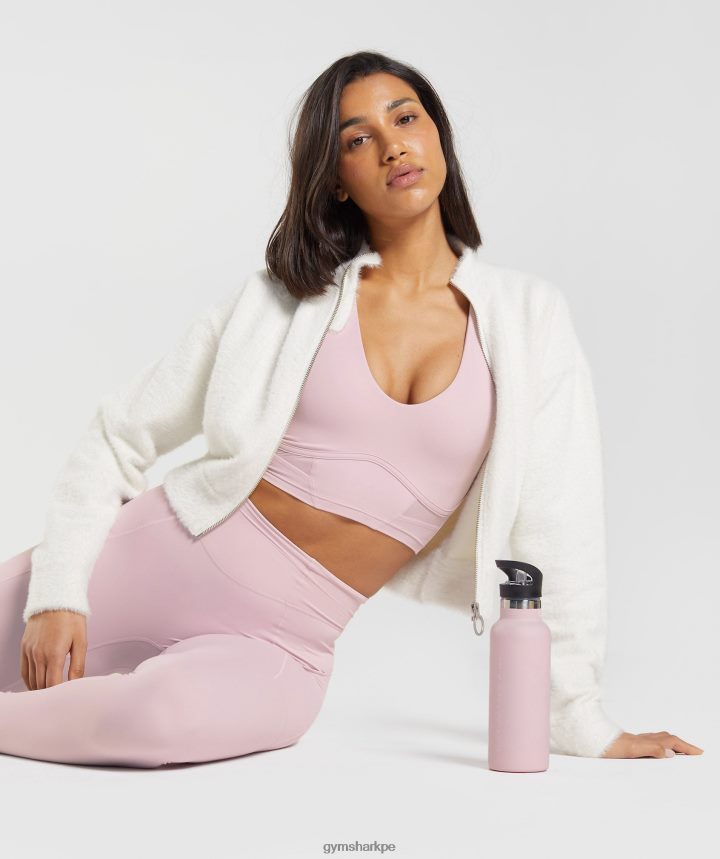Gymsharkchamarra tejida con pestañas whitney mujer tragaluz blanco PFTJ2N409 ropa