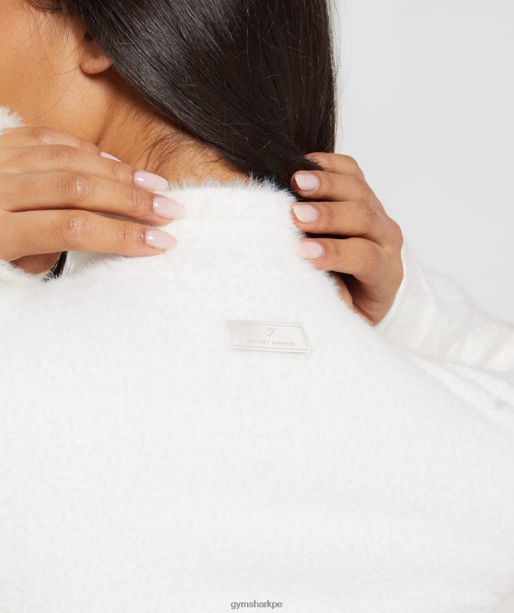 Gymsharkchamarra tejida con pestañas whitney mujer tragaluz blanco PFTJ2N409 ropa