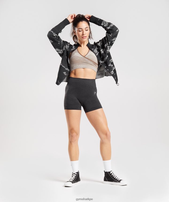 Gymsharkchaqueta de chándal Adapt Camo sin costuras mujer negro/gris claro PFTJ2N383 ropa