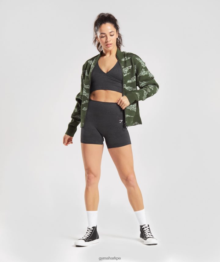 Gymsharkchaqueta de chándal Adapt Camo sin costuras mujer oliva musgo/verde aloe PFTJ2N371 ropa