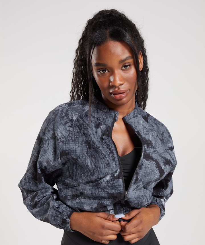 Gymsharkchaqueta tejida elevada mujer tinte en spray gris moneda PFTJ2N366 ropa