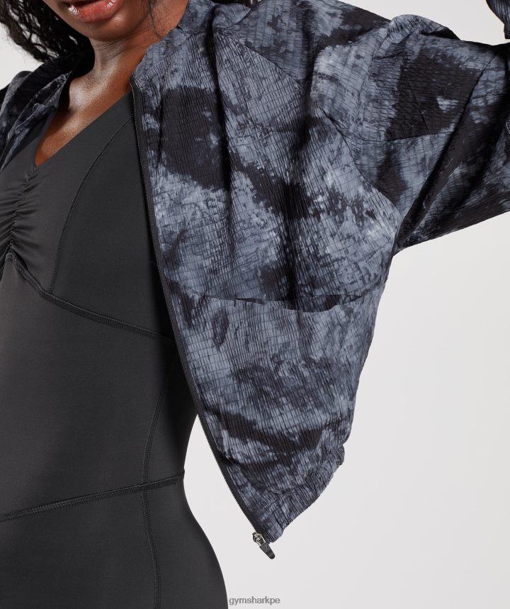 Gymsharkchaqueta tejida elevada mujer tinte en spray gris moneda PFTJ2N366 ropa