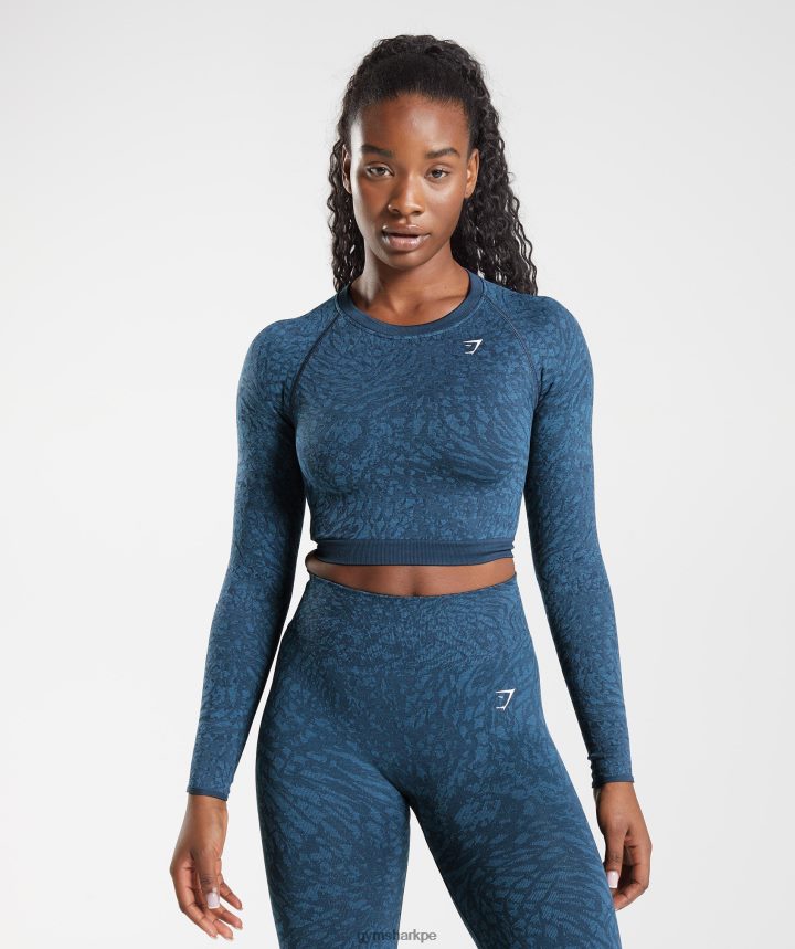 GymsharkTop sin costuras con encaje en la parte posterior de Adapt Animal mujer salvaje | Armada PFTJ2N459 ropa