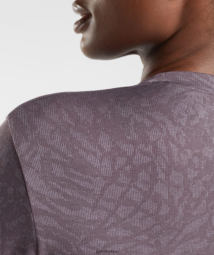 Gymsharktop de manga larga sin costuras adapt animal mujer salvaje | almizcle lila PFTJ2N472 ropa