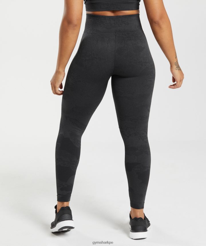 Gymsharkadapt camo leggins sin costuras mujer negro/gris ónix PFTJ2N301 ropa