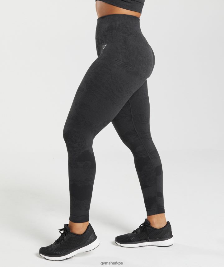 Gymsharkadapt camo leggins sin costuras mujer negro/gris ónix PFTJ2N301 ropa
