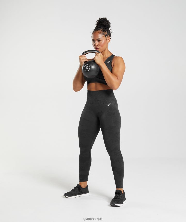 Gymsharkadapt camo leggins sin costuras mujer negro/gris ónix PFTJ2N301 ropa