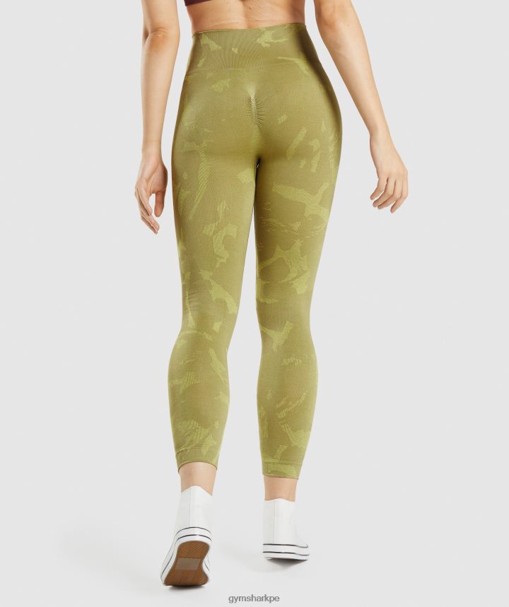 Gymsharkadapt camo leggins sin costuras mujer sabana | grifo verde PFTJ2N247 ropa