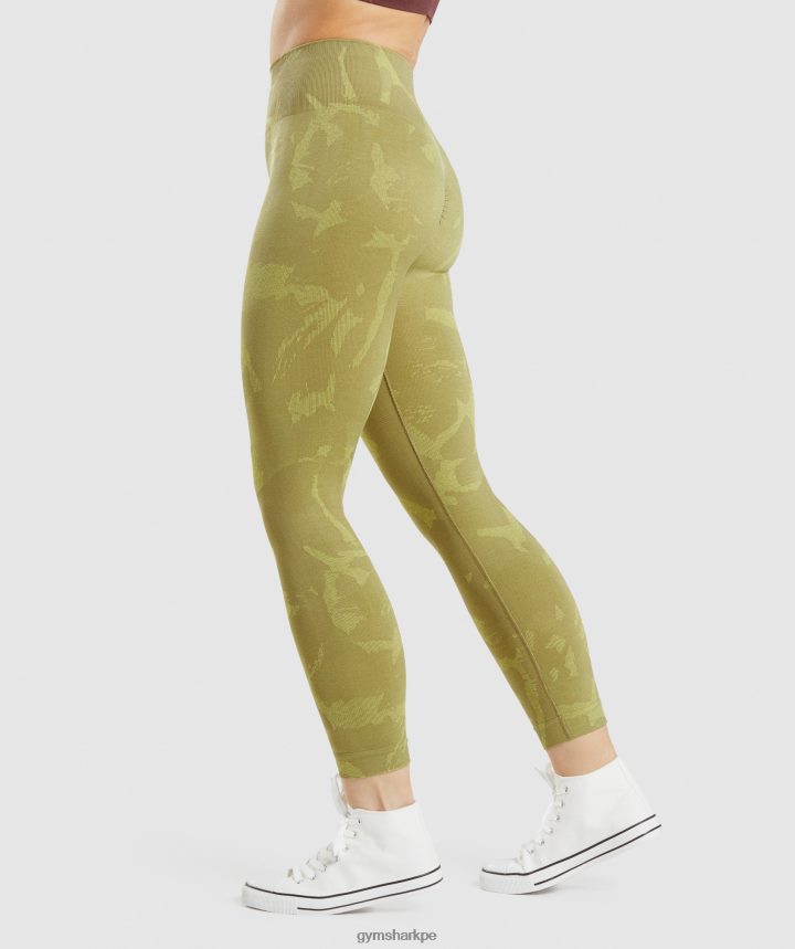 Gymsharkadapt camo leggins sin costuras mujer sabana | grifo verde PFTJ2N247 ropa