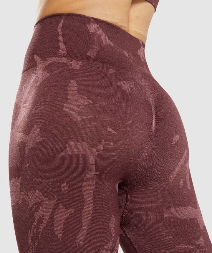 Gymsharkadapt camo leggins sin costuras mujer sabana | marrón cereza PFTJ2N306 ropa