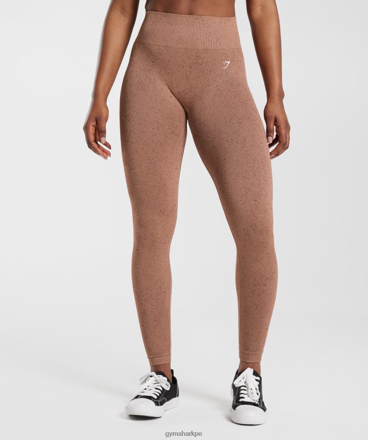 Gymsharkadapt fleck leggins sin costuras mujer arenisca marrón PFTJ2N270 ropa