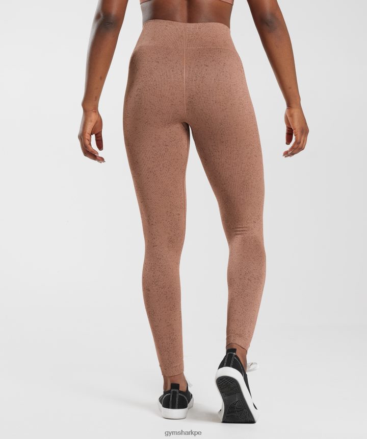 Gymsharkadapt fleck leggins sin costuras mujer arenisca marrón PFTJ2N270 ropa