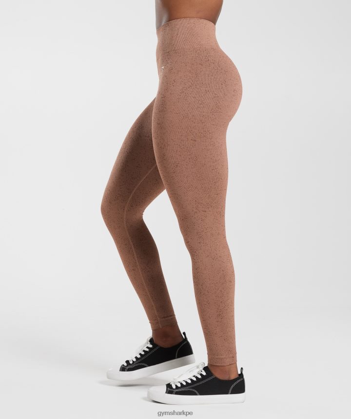 Gymsharkadapt fleck leggins sin costuras mujer arenisca marrón PFTJ2N270 ropa