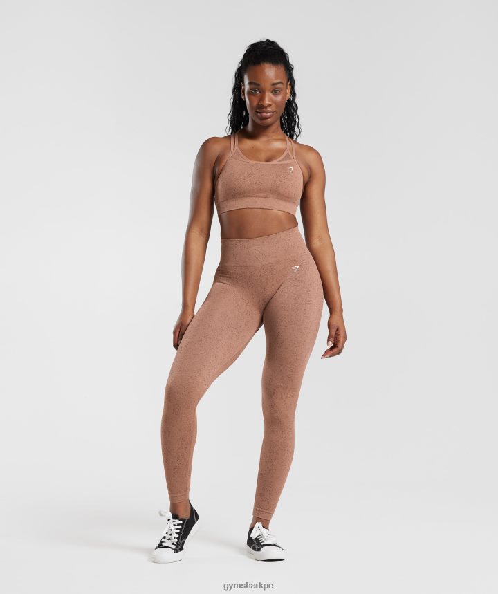 Gymsharkadapt fleck leggins sin costuras mujer arenisca marrón PFTJ2N270 ropa