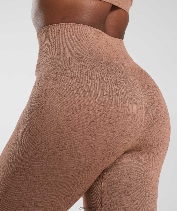 Gymsharkadapt fleck leggins sin costuras mujer arenisca marrón PFTJ2N270 ropa