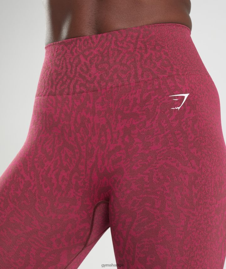 Gymsharkadaptar animal leggins sin costuras mujer arrecife | marrón cereza PFTJ2N299 ropa