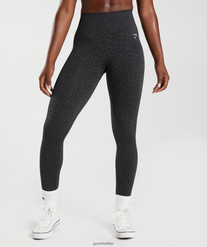 Gymsharkadaptar animal leggins sin costuras mujer arrecife | negro PFTJ2N298 ropa