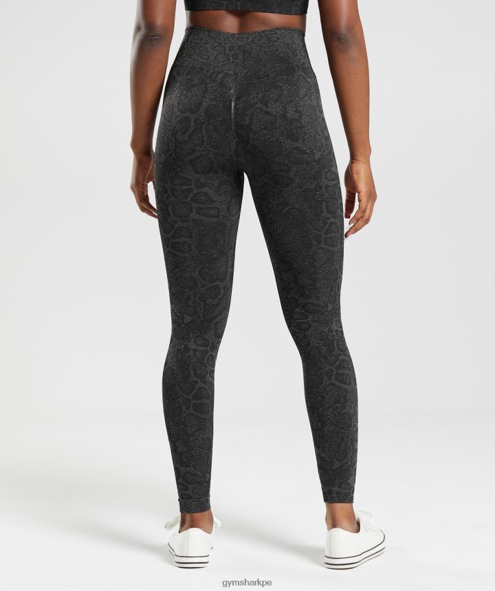 Gymsharkadaptar animal leggins sin costuras mujer gris urbano/negro PFTJ2N259 ropa