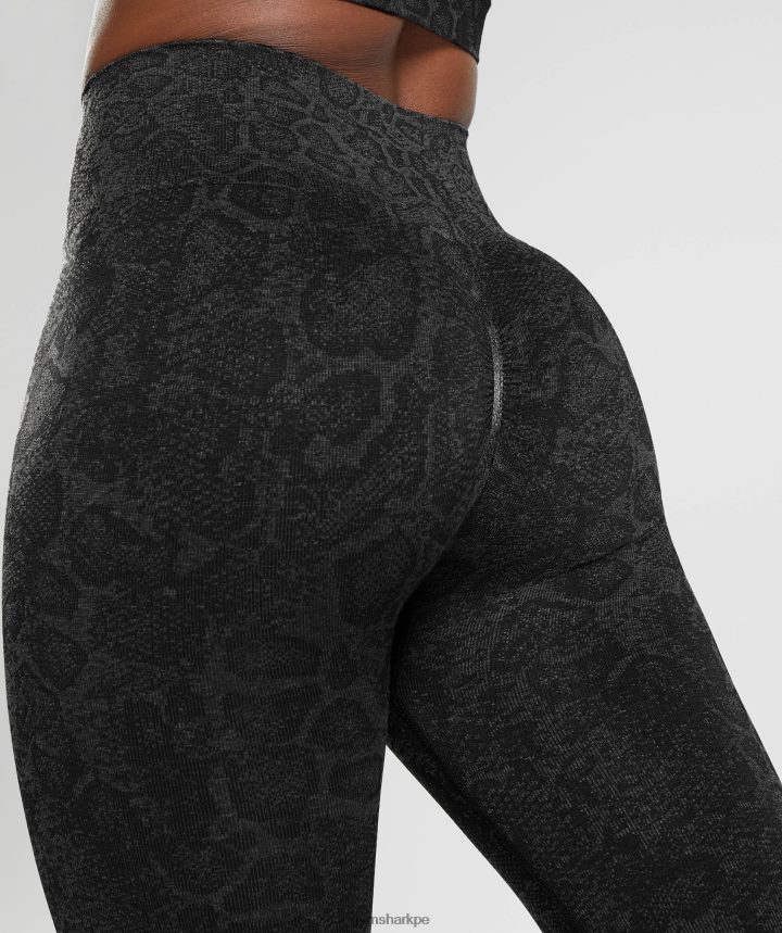 Gymsharkadaptar animal leggins sin costuras mujer gris urbano/negro PFTJ2N259 ropa