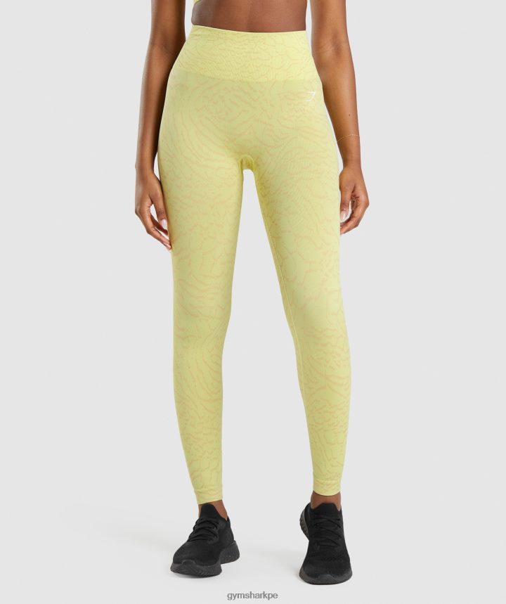 Gymsharkadaptar animal leggins sin costuras mujer luciérnaga amarilla PFTJ2N260 ropa