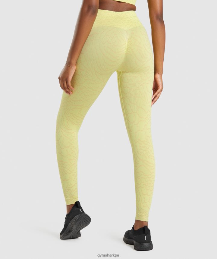 Gymsharkadaptar animal leggins sin costuras mujer luciérnaga amarilla PFTJ2N260 ropa
