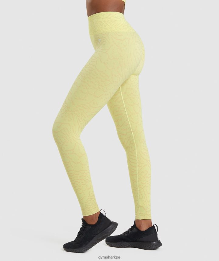 Gymsharkadaptar animal leggins sin costuras mujer luciérnaga amarilla PFTJ2N260 ropa