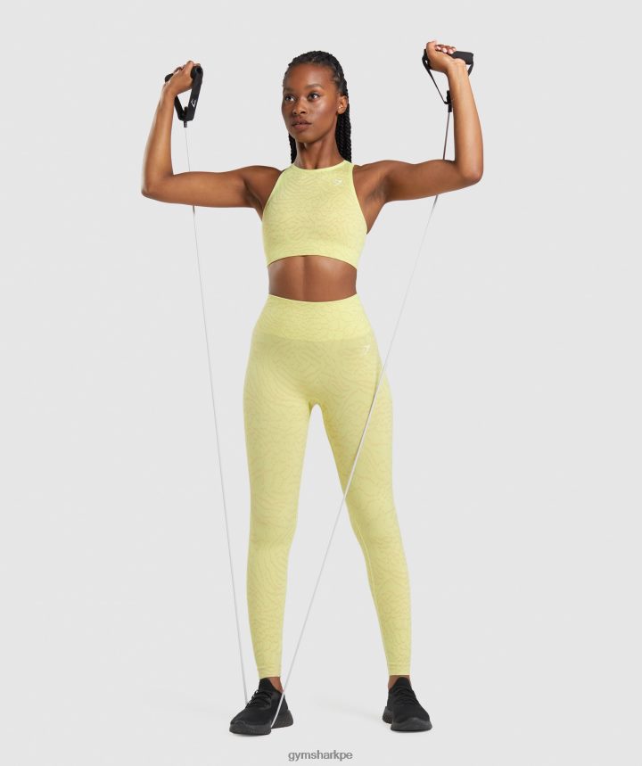 Gymsharkadaptar animal leggins sin costuras mujer luciérnaga amarilla PFTJ2N260 ropa