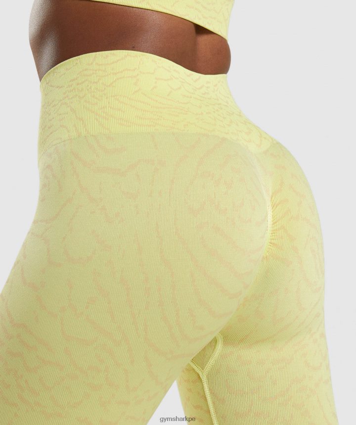 Gymsharkadaptar animal leggins sin costuras mujer luciérnaga amarilla PFTJ2N260 ropa