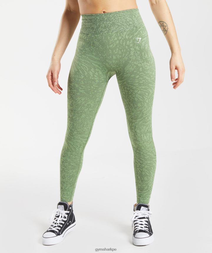Gymsharkadaptar animal leggins sin costuras mujer salvaje | iguana verde PFTJ2N307 ropa